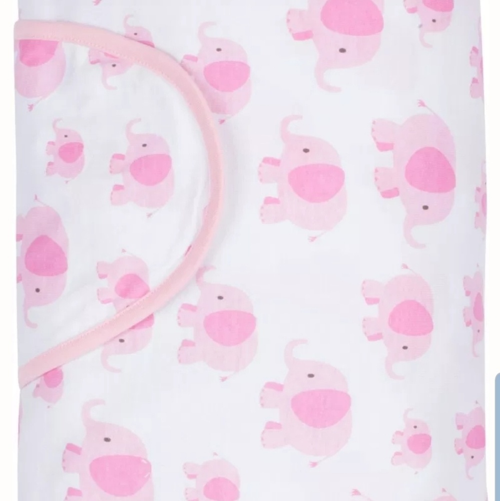 Miracle swaddle blanket- pink elephants